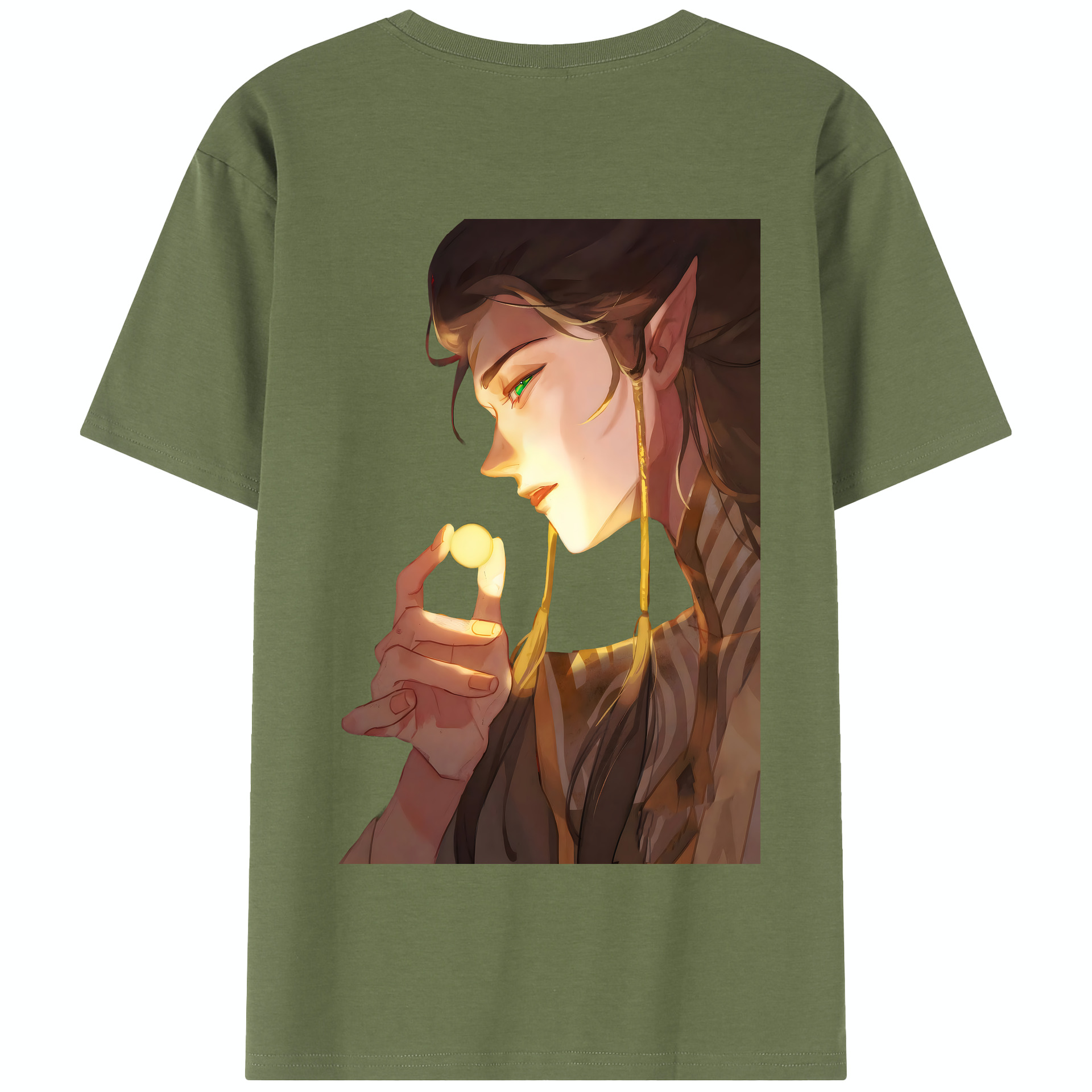 （画像用） Ne Zha 2 ナタ 魔童の大暴れ 綿100％半袖Tシャツ（背面プリント）